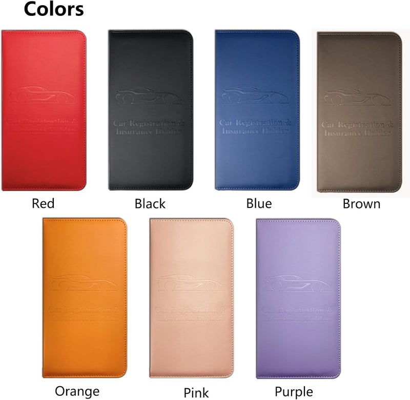 OBDMASTER Orange Car Registration & Insurance Card Holder for Glove Box Organizer Vehicle License Document Auto Truck Comparment Interior Accessories Case - Image 5